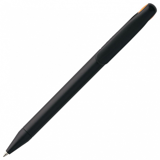 Ручка шариковая Prodir DS1 TMM Dot, черная с оранжевым с логотипом в Белгороде заказать по выгодной цене в кибермаркете AvroraStore
