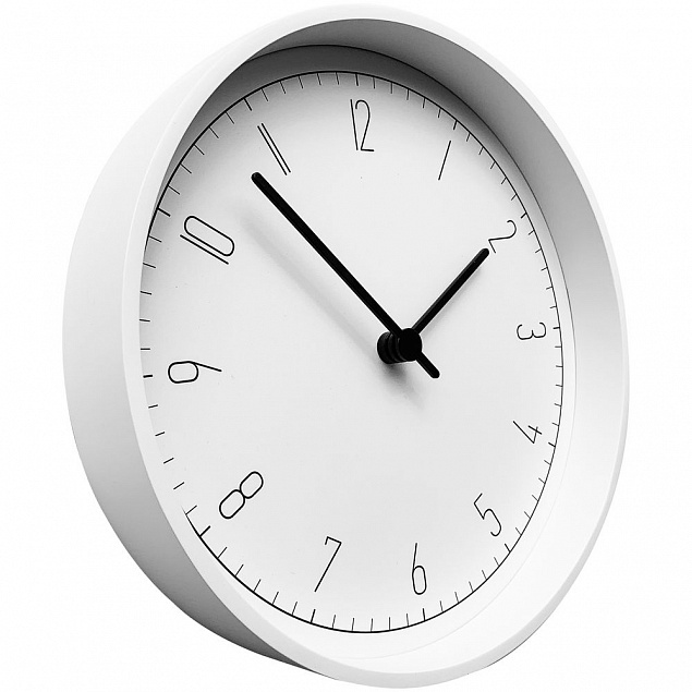 Часы настенные Oddi, белые с логотипом в Белгороде заказать по выгодной цене в кибермаркете AvroraStore