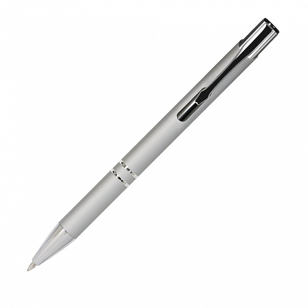 Шариковая ручка Alpha, серебряная, в упаковке с логотипом в Белгороде заказать по выгодной цене в кибермаркете AvroraStore