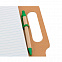 Блокнот MAKRON A5 на пружине с шариковой ручкой, рециклированный картон, бежевый с логотипом в Белгороде заказать по выгодной цене в кибермаркете AvroraStore