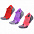 Набор из 3 пар спортивных женских носков Monterno Sport, фиолетовый, зеленый и оранжевый с логотипом в Белгороде заказать по выгодной цене в кибермаркете AvroraStore