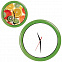 Часы настенные "ПРОМО" разборные ; зеленый яркий,  D28,5 см; пластик с логотипом в Белгороде заказать по выгодной цене в кибермаркете AvroraStore