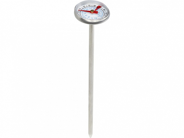 Met Термометр для барбекю, серебристый с логотипом в Белгороде заказать по выгодной цене в кибермаркете AvroraStore