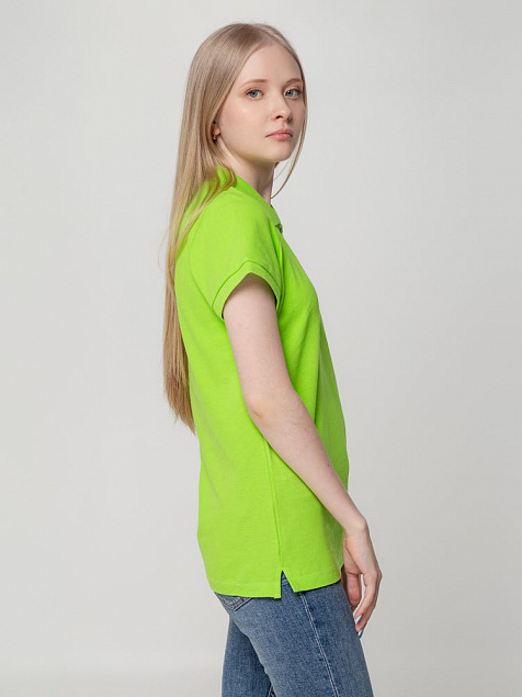 Рубашка поло женская Virma Lady, зеленое яблоко с логотипом в Белгороде заказать по выгодной цене в кибермаркете AvroraStore