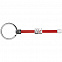 Элемент брелка-конструктора «Хлястик с кольцом и зажимом», красный с логотипом в Белгороде заказать по выгодной цене в кибермаркете AvroraStore