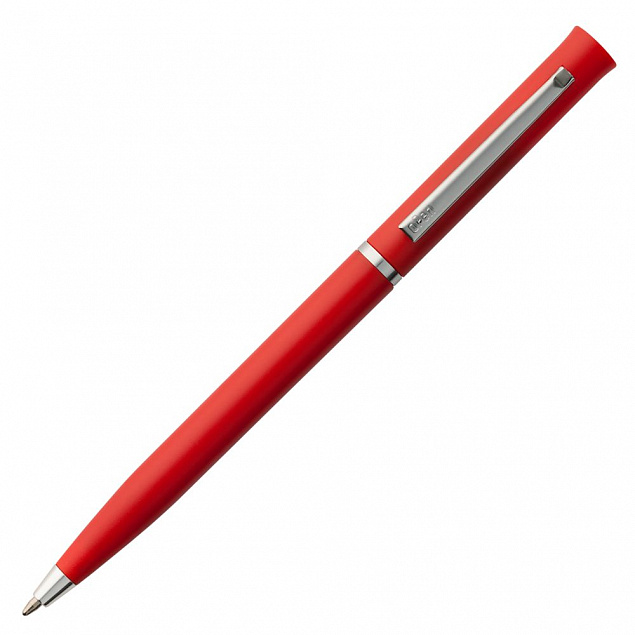 Ручка шариковая Euro Chrome, красная с логотипом в Белгороде заказать по выгодной цене в кибермаркете AvroraStore