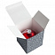 Елочный шар «Скандинавский узор», 8 см, красный с логотипом в Белгороде заказать по выгодной цене в кибермаркете AvroraStore