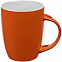 Кружка с ложкой Cheer Up ver.2, оранжевая с логотипом в Белгороде заказать по выгодной цене в кибермаркете AvroraStore