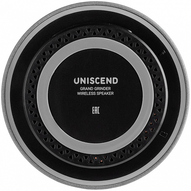 Беспроводная колонка Uniscend Grand Grinder, серая с логотипом в Белгороде заказать по выгодной цене в кибермаркете AvroraStore