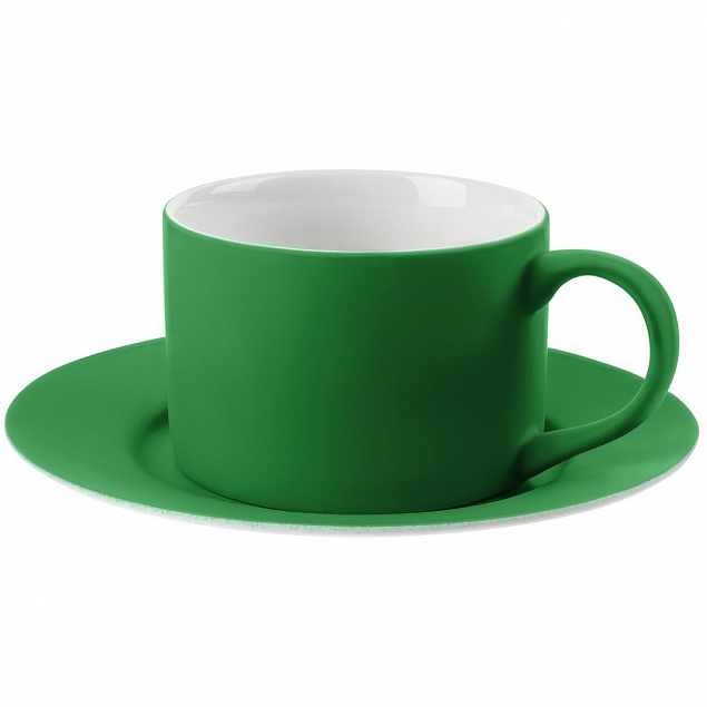 Чайная пара Best Morning, зеленая с логотипом в Белгороде заказать по выгодной цене в кибермаркете AvroraStore