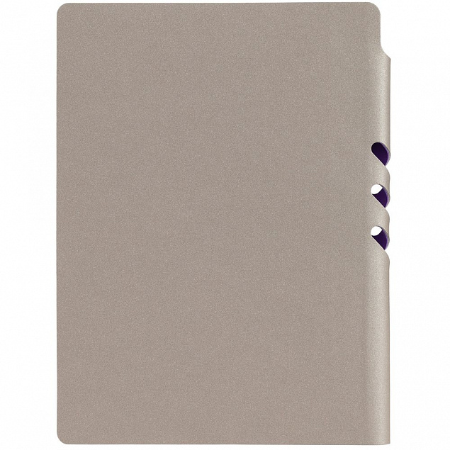 Ежедневник Flexpen, недатированный, серебристо-фиолетовый с логотипом в Белгороде заказать по выгодной цене в кибермаркете AvroraStore