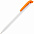 Ручка шариковая Favorite, белая с оранжевым с логотипом в Белгороде заказать по выгодной цене в кибермаркете AvroraStore
