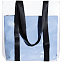Шопер Clarity с голубым органайзером, прозрачный с логотипом в Белгороде заказать по выгодной цене в кибермаркете AvroraStore