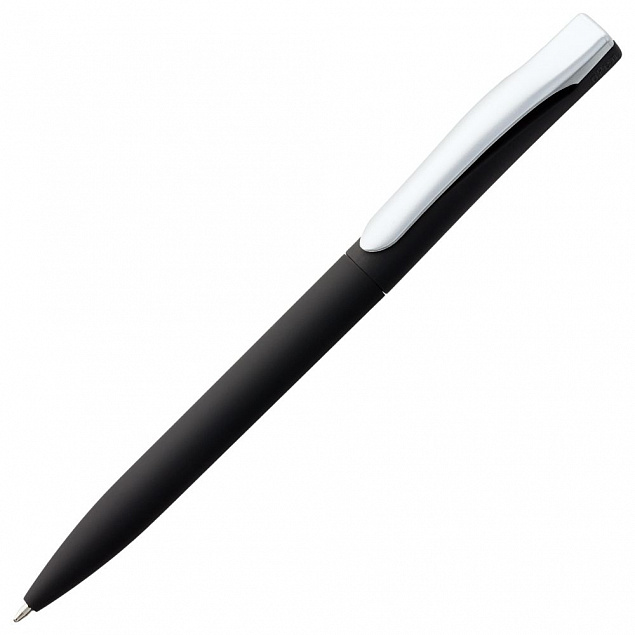 Ручка шариковая Pin Soft Touch, черная с логотипом в Белгороде заказать по выгодной цене в кибермаркете AvroraStore
